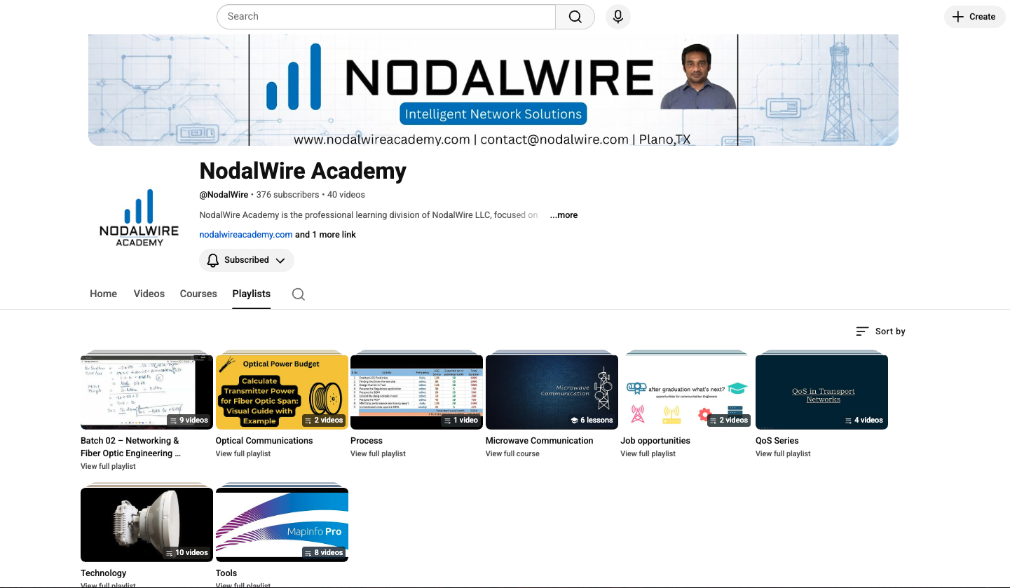 NodalWire YouTube Channel — practical network engineering tutorials and training videos